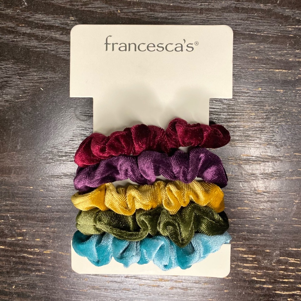 Francesca’s 5 pack of Fall satin scrunchies